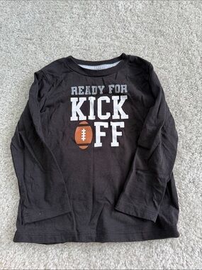 Ready for Kickoff Black Long-Sleeve Tee for Kids